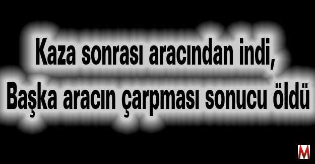 Kaza sonrası aracından indi !  